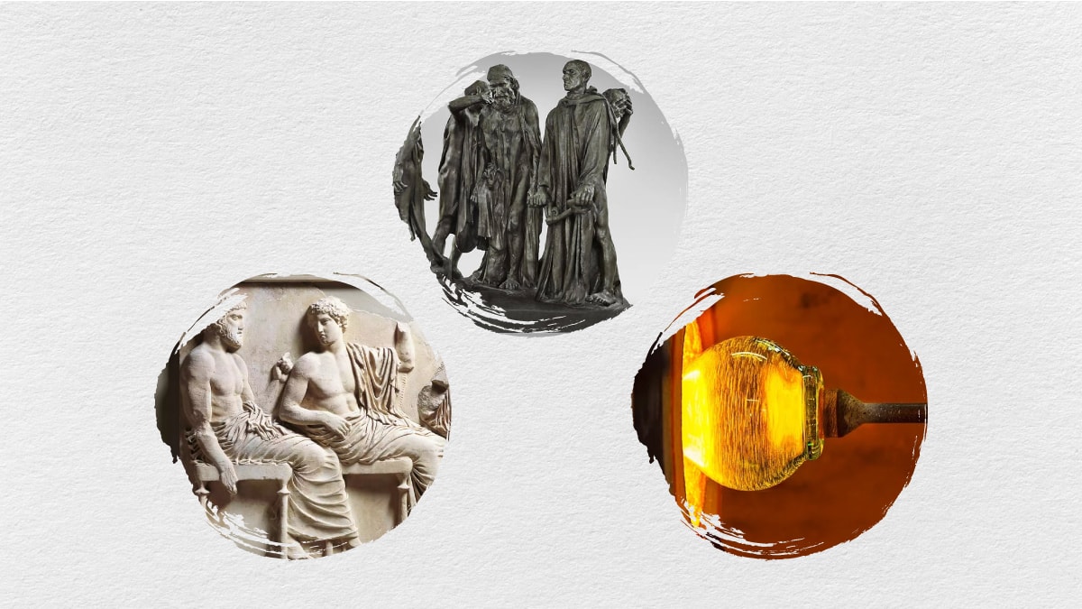 carving, casting and modelling - three dimensional art mediums.