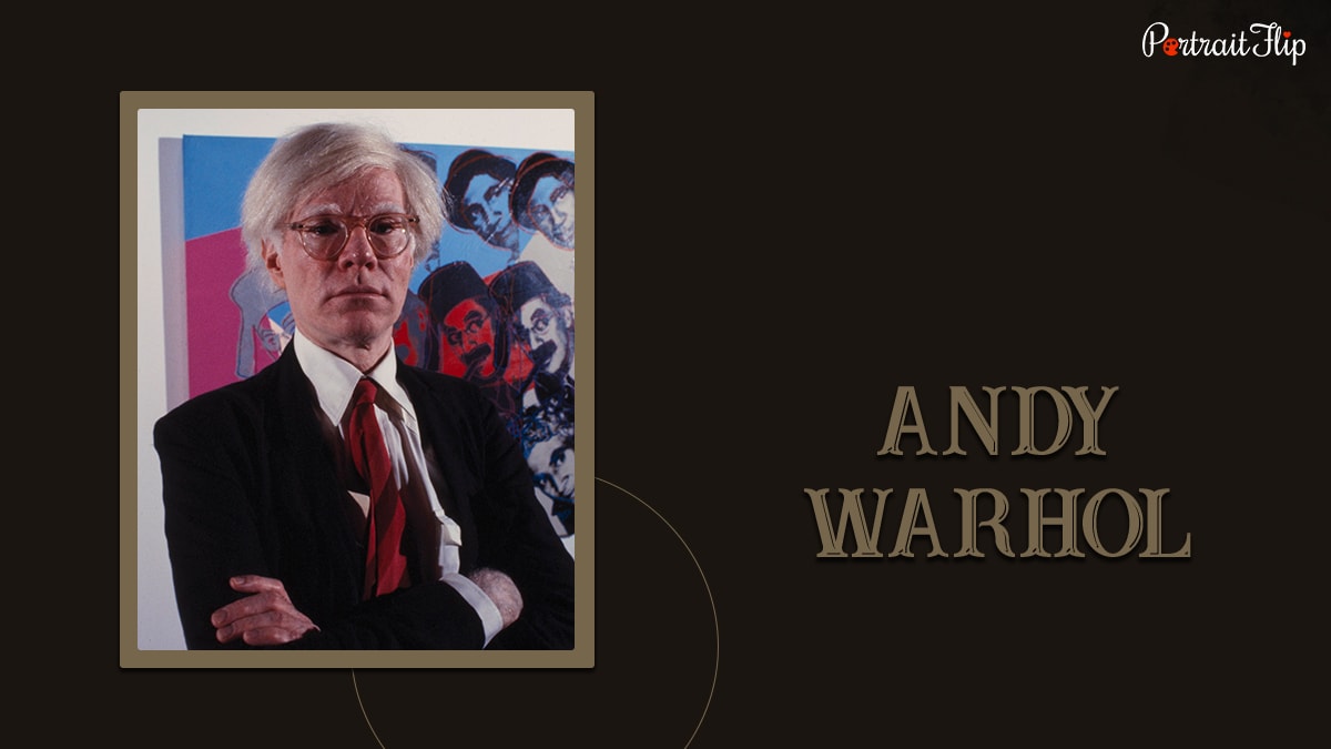 Famous painter Amdy Warhol folded arms
