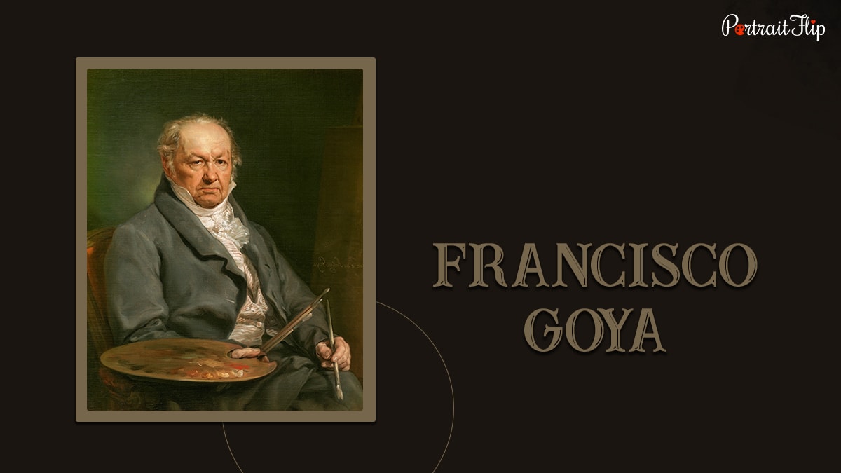 a famous painter francisco goya in a seated position
