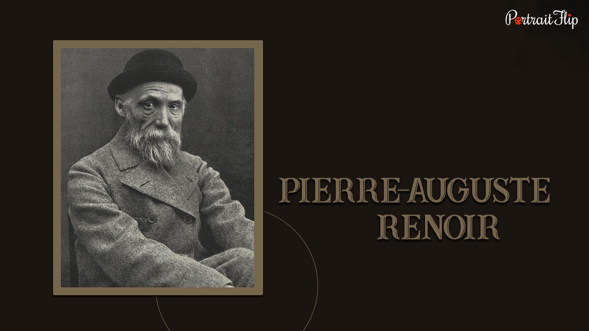 A famous painter Pierre-Auguste Renoir  in a seated position