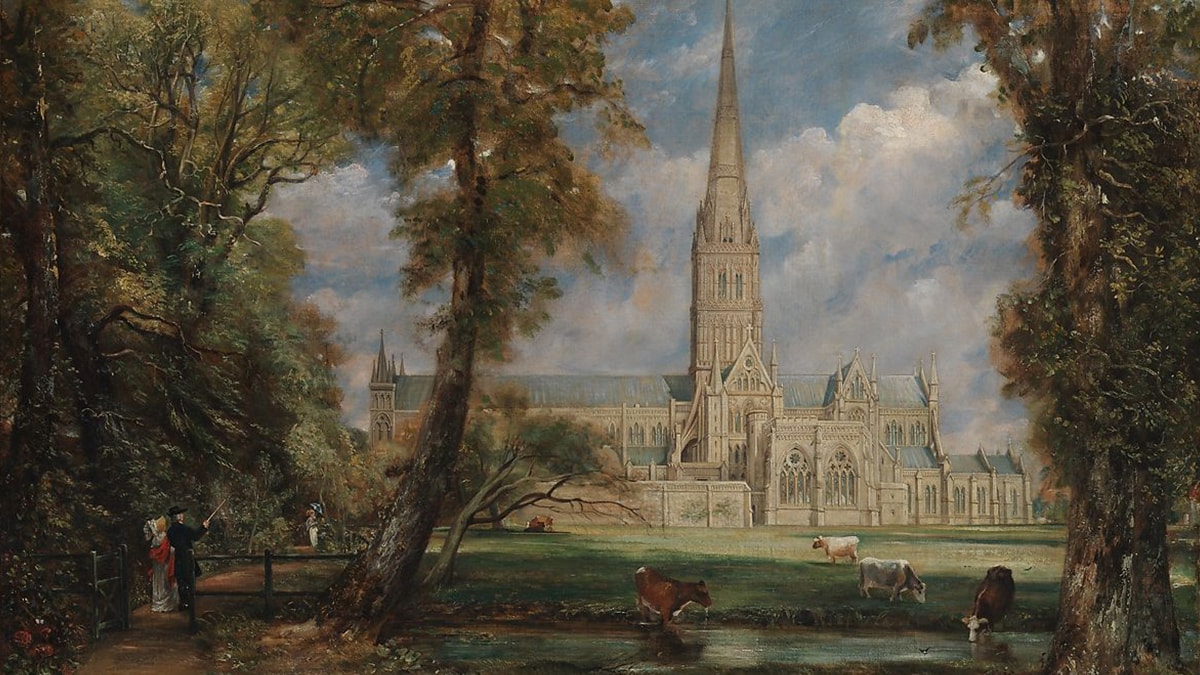 Salisbury Cathedral from the Bishop’s Grounds is one of the famous paintings of romanticism