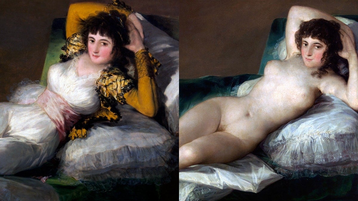 The Nude Maja and The Clothed Maja are one of the famous paintings of romanticism