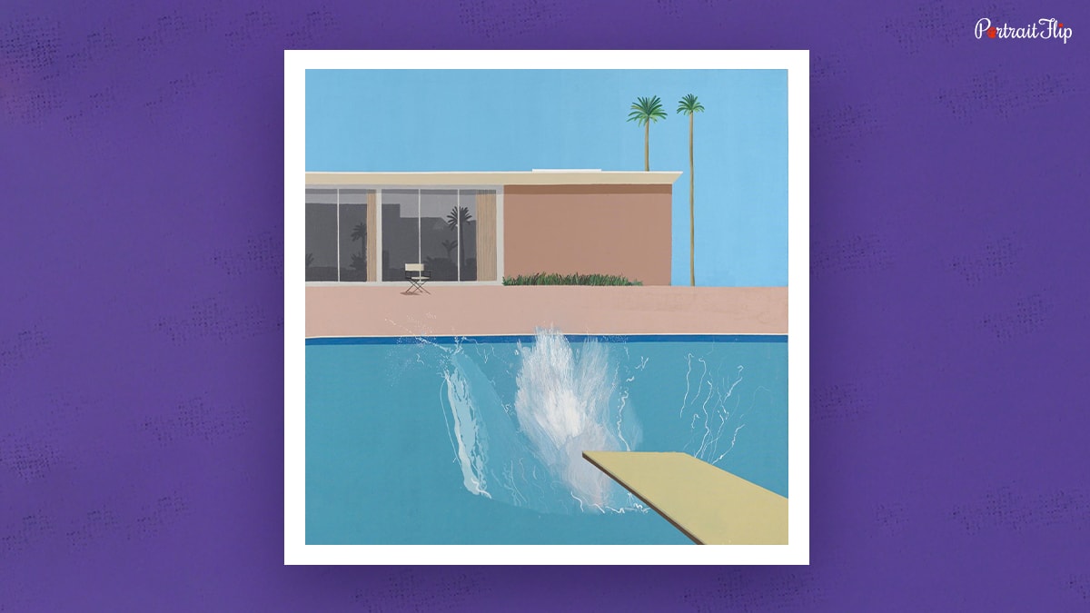 A bigger splash is a painting by Hockney 