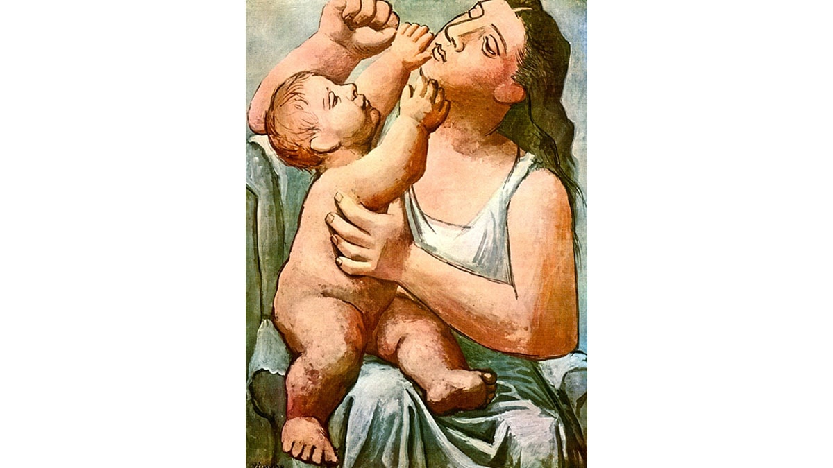 Mother and Child by Pablo Picasso belongs to altered proportion in art