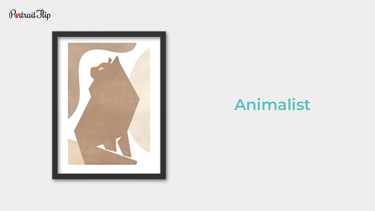 Abstract art of a cat by Animalist which is one of the pet portrait companies