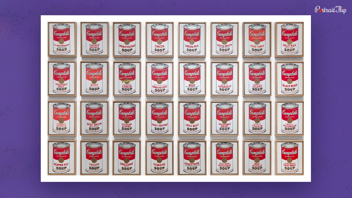 Campbell's Soup Cans is a pop art painting
