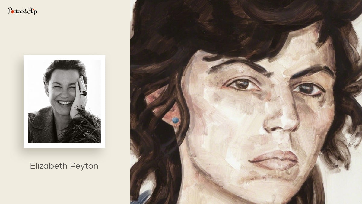 Elizabeth Peyton and her portrait painting