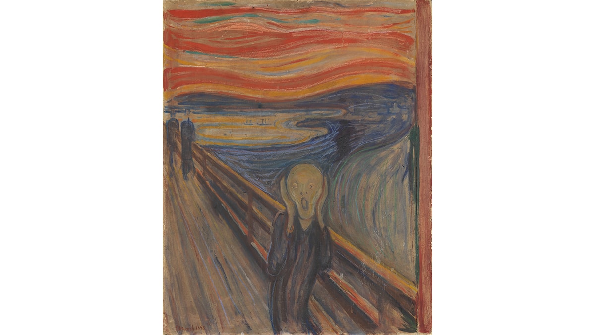 The Scream painting that show rhythm in art