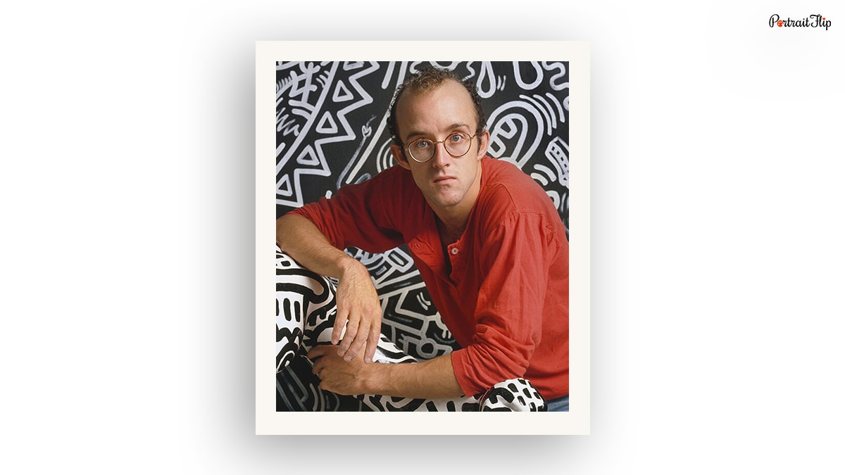 a portrait of Keith Haring