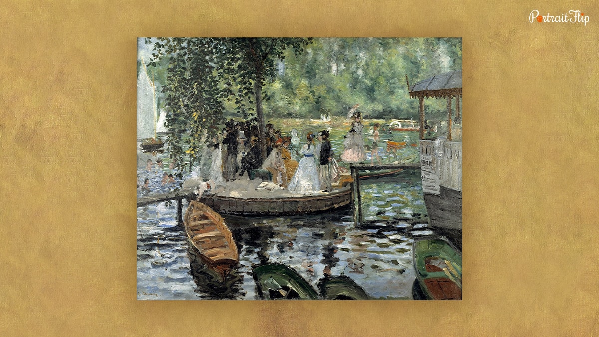 La Grenouillere is a famous painting by Pierre Auguste Renoir