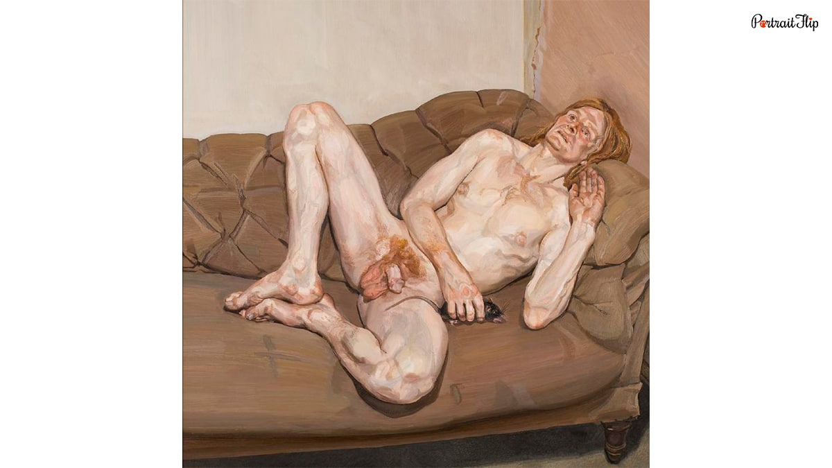 Naked Man with Rat by Lucian Freud