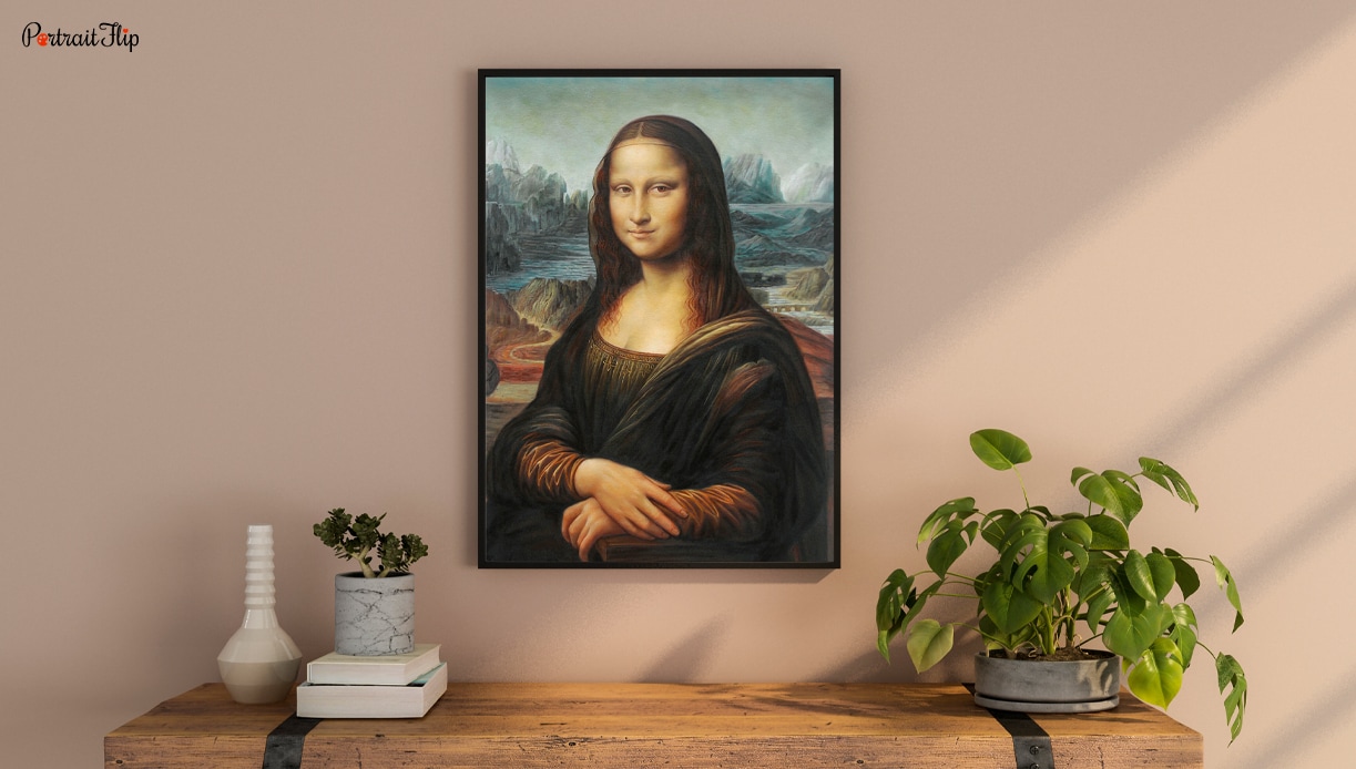 Reproduction Paintings by PortraitFlip that show the famous Mona Lisa