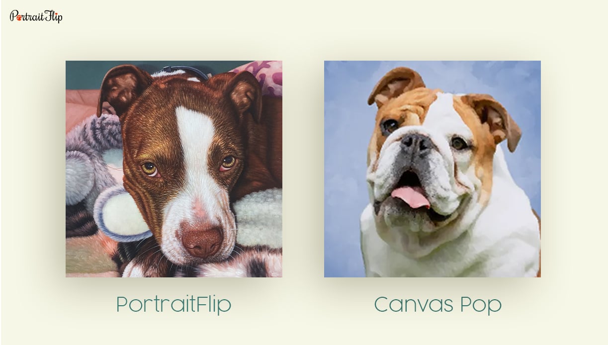 PortraitFlip vs. Canvas Pop Pet Portrait