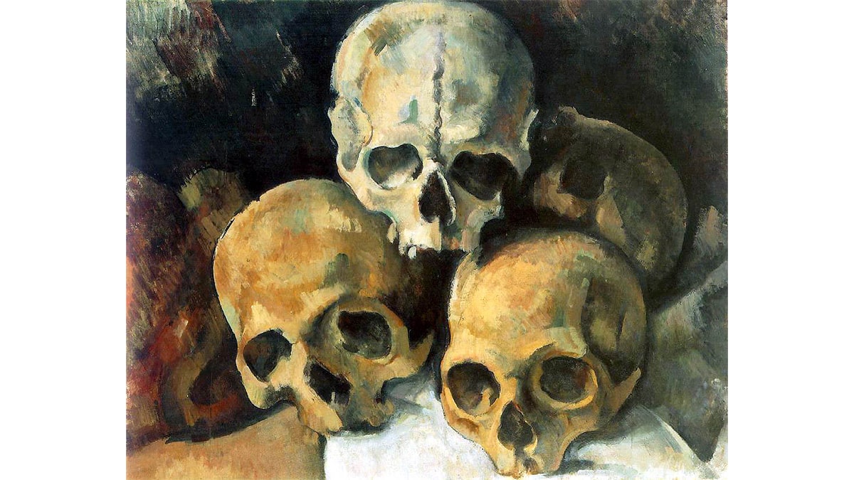 Pyramids of Skulls is one of the famous scary paintings