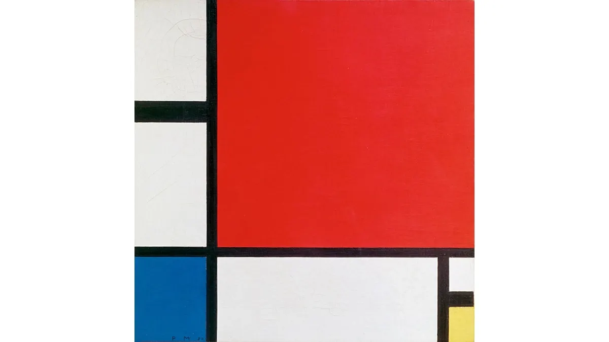 Composition II in Red, Blue, and Yellow painting that show rhythm in art