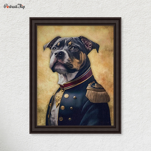 Portrait of a dog as a general officer
