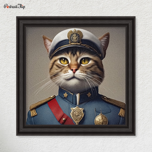 Portrait of a cat in a Policeman outfit