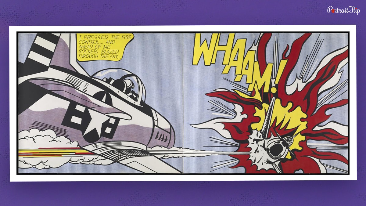 Whaam is a pop art painting by Roy Lichtenstein 