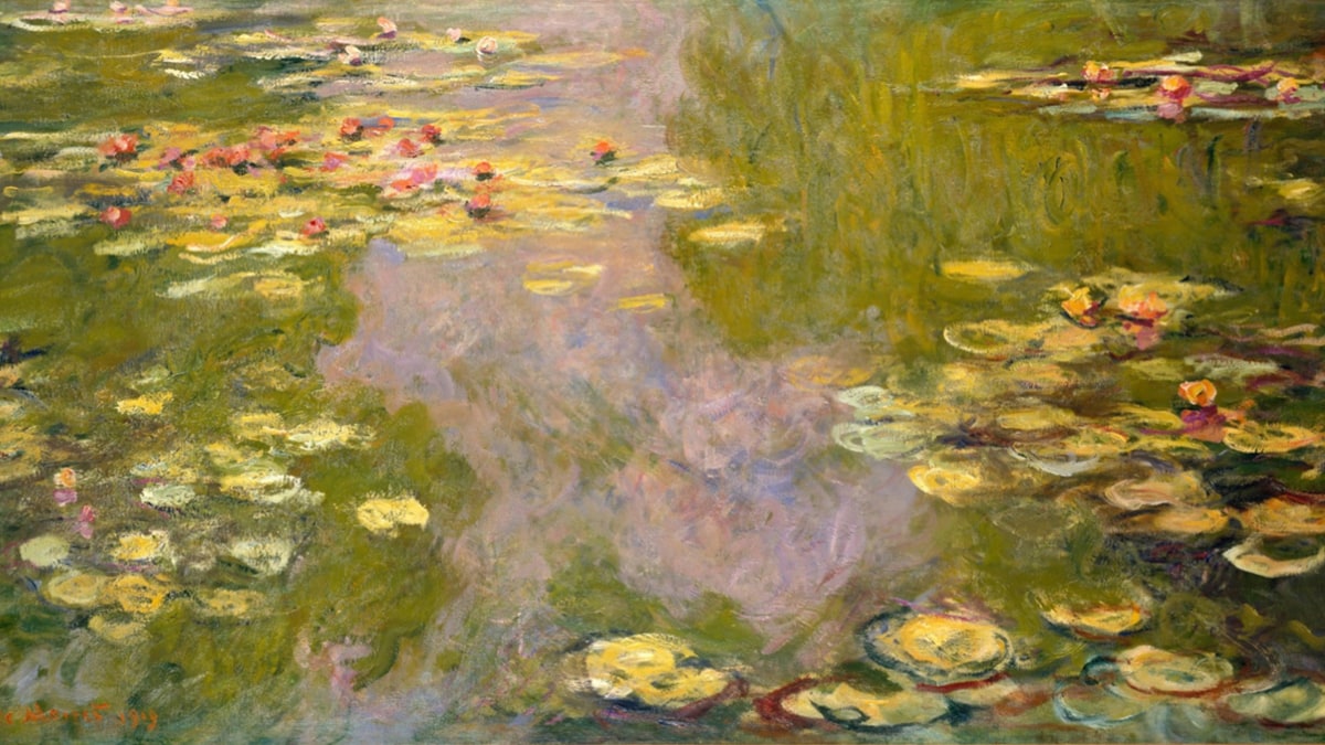water lilies series by Claude Monet