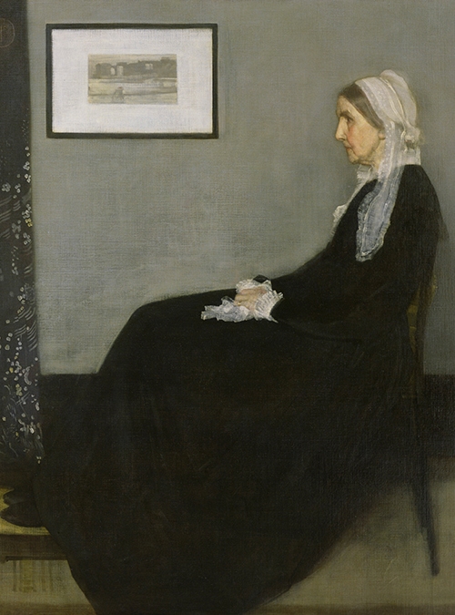 Whistlers mother by james mcneil whsitler, famous painting. 