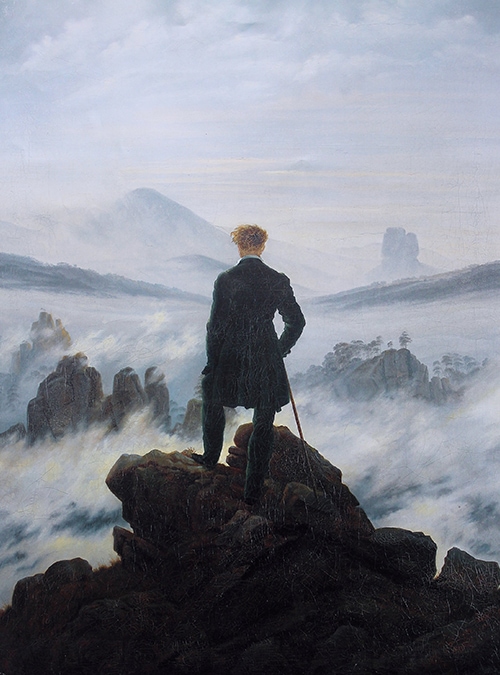 wandered on the sea of fog painting 
