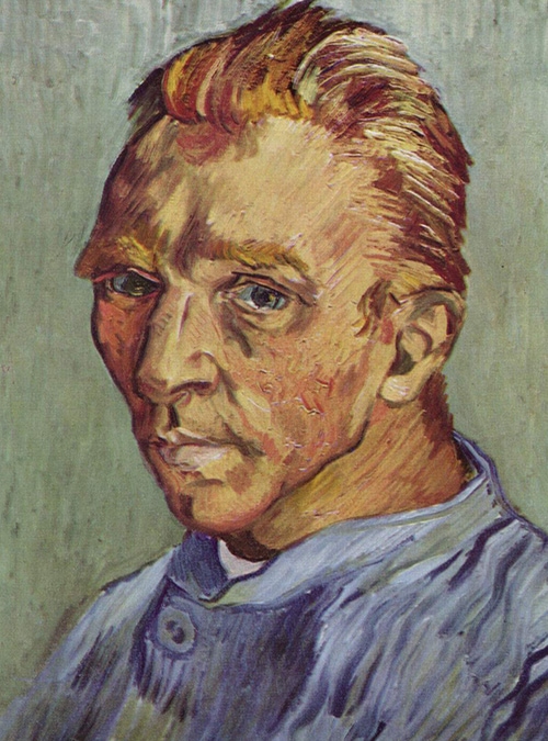 van gogh self portrait without beard, famous work of art