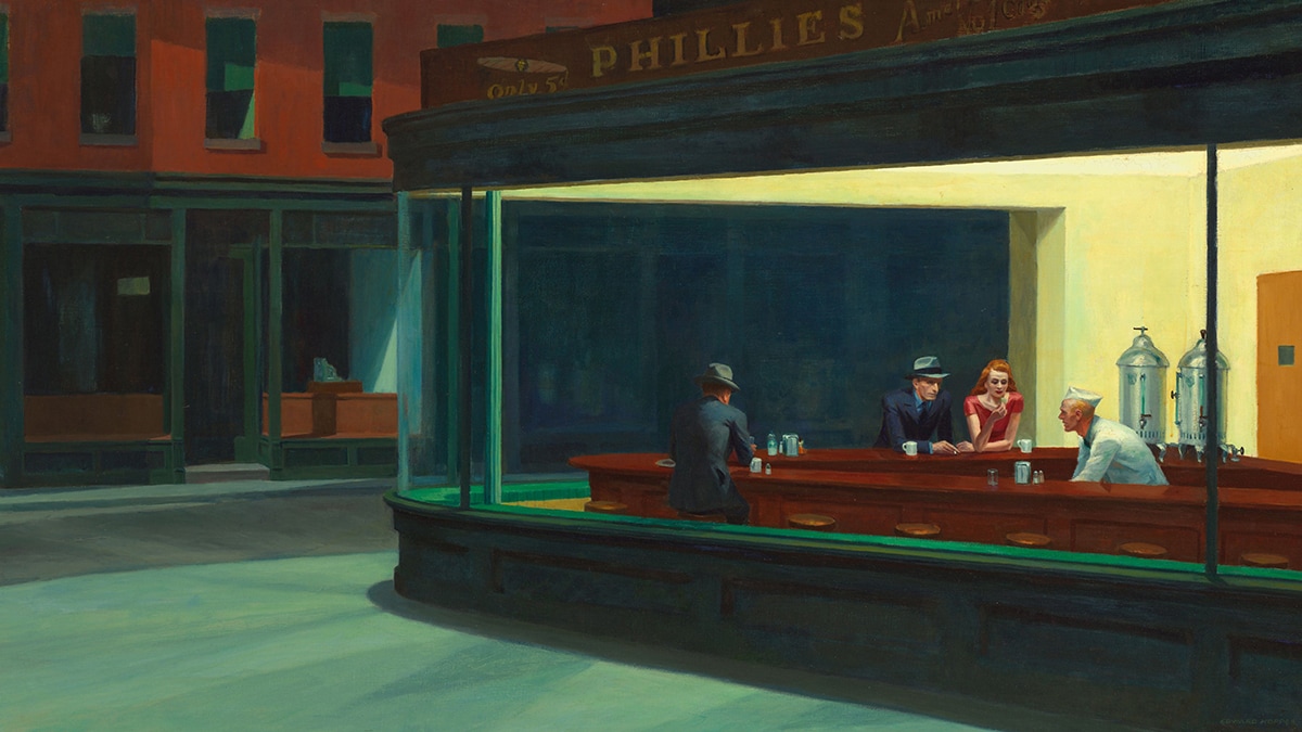 The nighthawks painting by Hopper