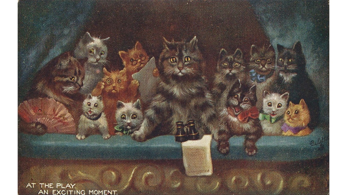 At The Play by Louis Wain
