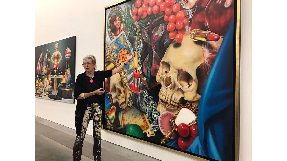 Audrey Flack showing her hyperrealism art