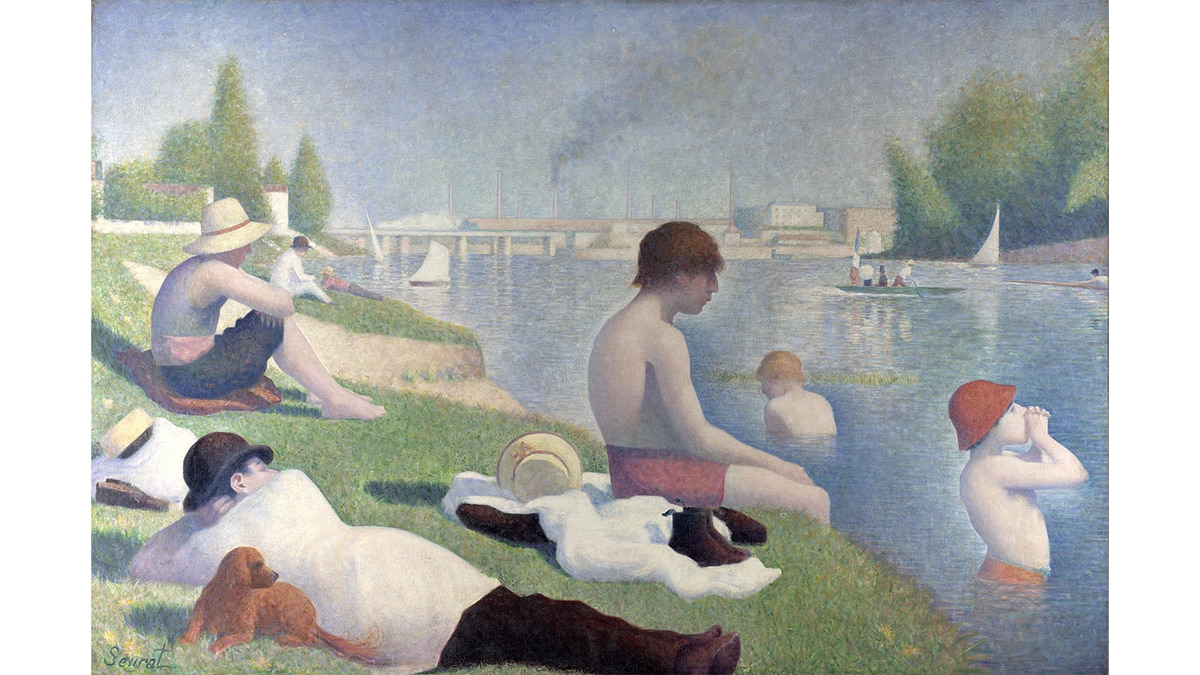 Bathers at Asnières by Georges Seurat