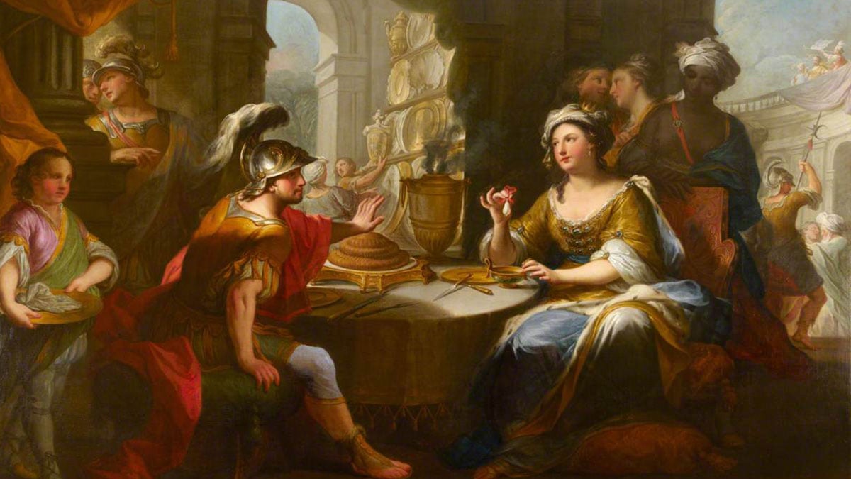 Cleopatra Dissolving the Pearl in Wine (c. 1754) by Andrea Casali