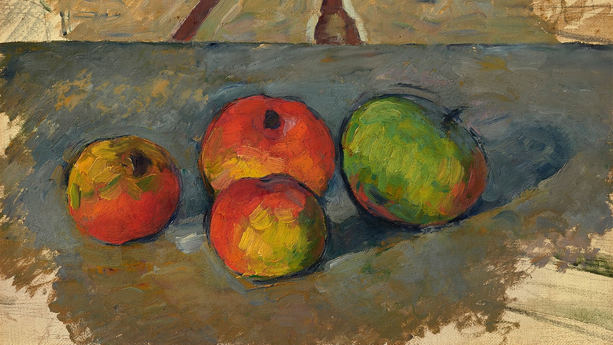 Four Apples by Paul Cezanne that show representational art