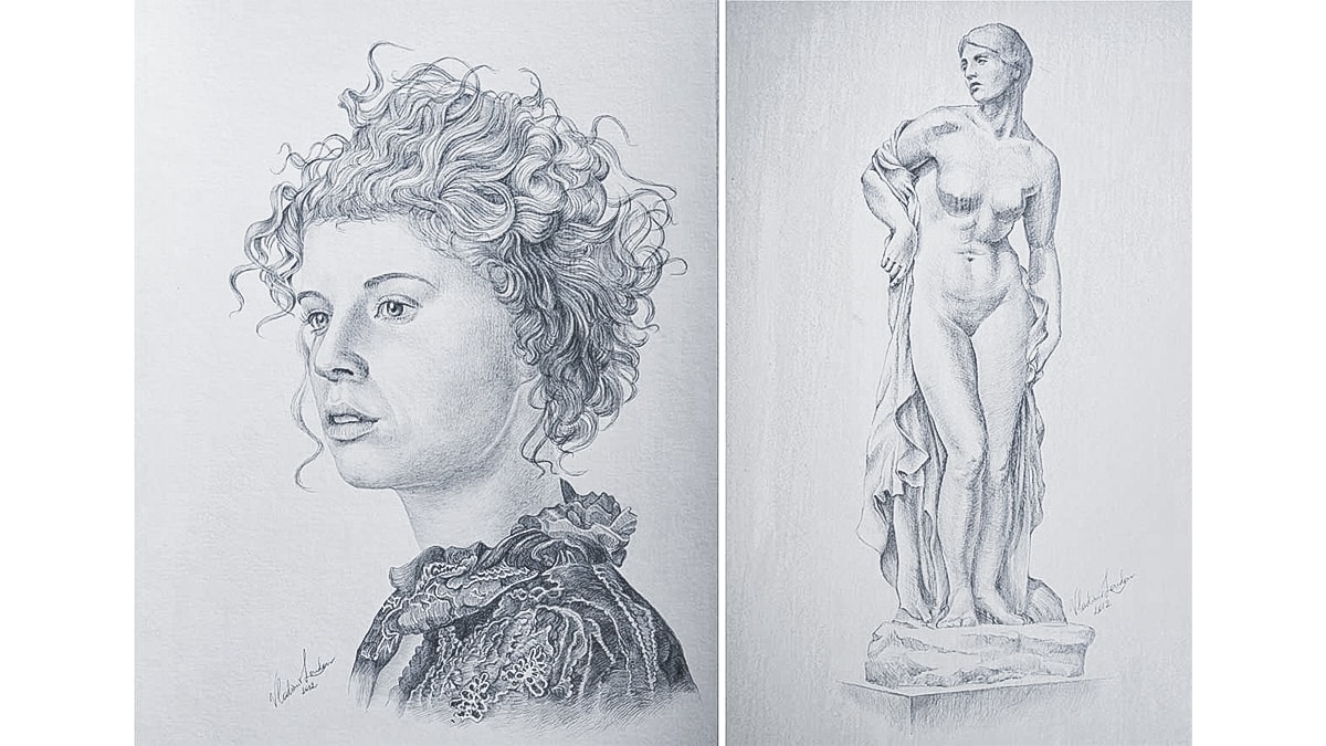 pencil drawings that show rendering in art