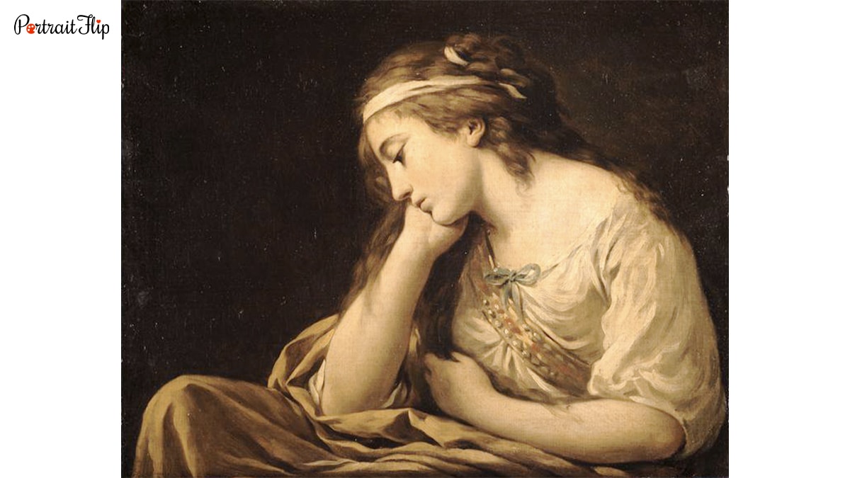 La Melancholie painting by Louis -Jean-Francois 