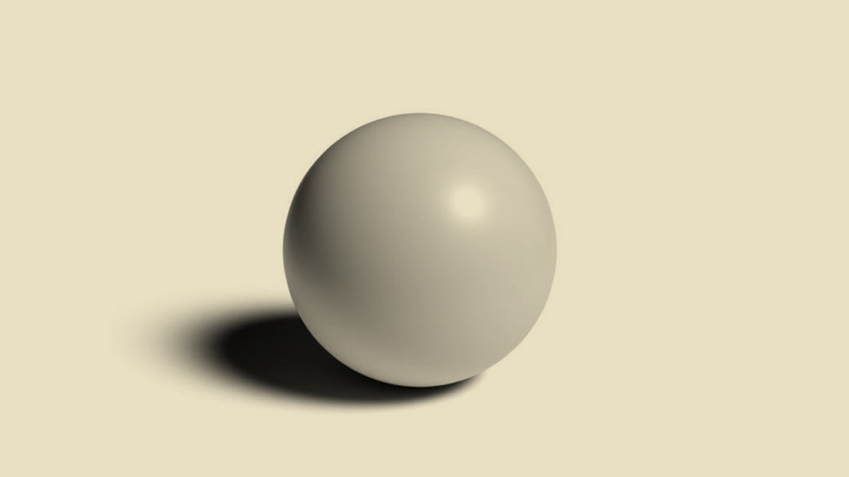 A ball that depict ray tracing, shading, scan lines