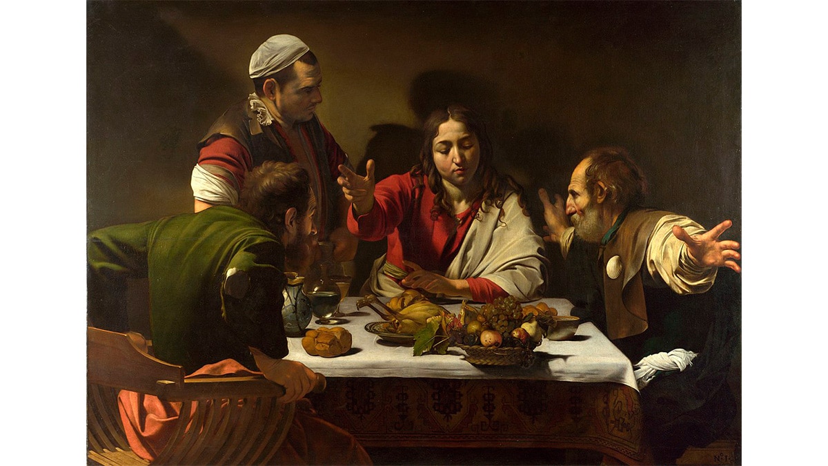 The Supper at Emmaus (1601) by Caravaggio