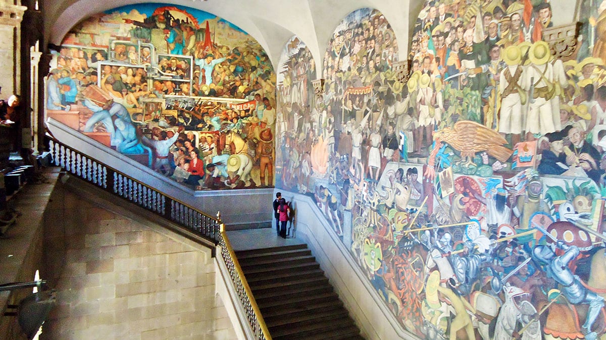 World's renowned mural, The History of Mexico