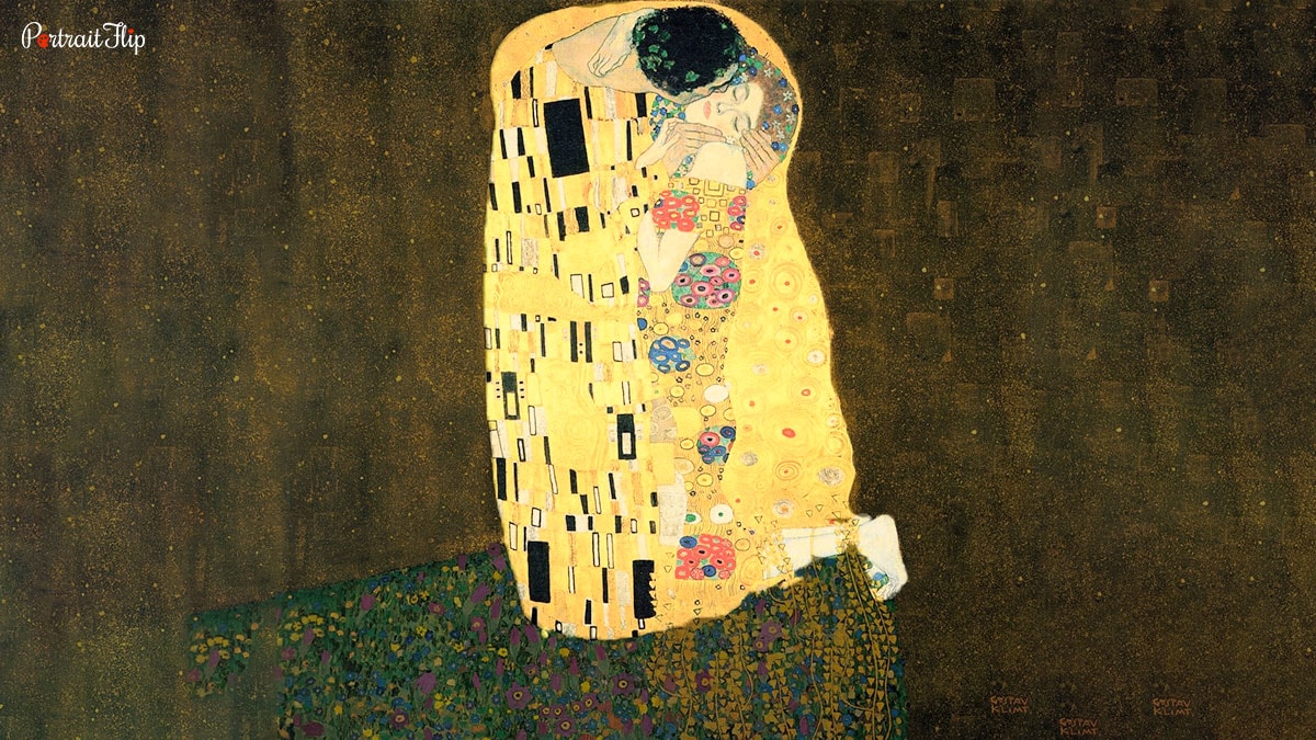 The Kiss, the value in art example