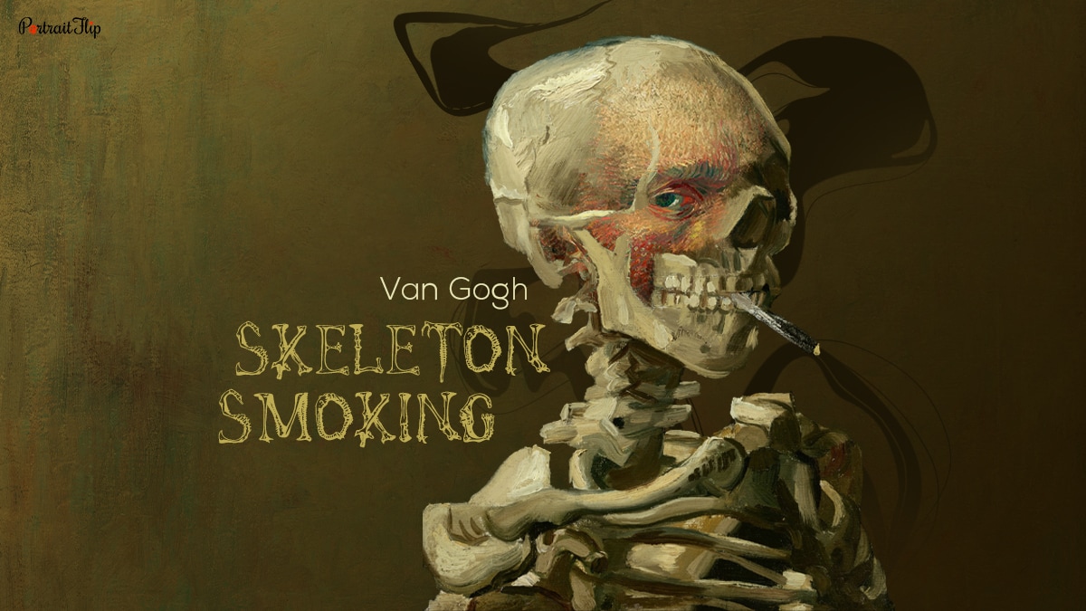 Van Gogh skeleton smoking featured image