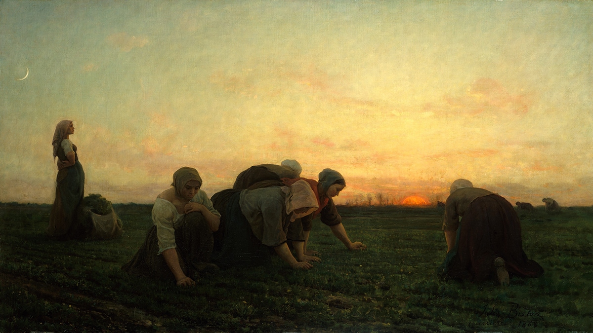 The Weeders by Jules Breton that show representational art