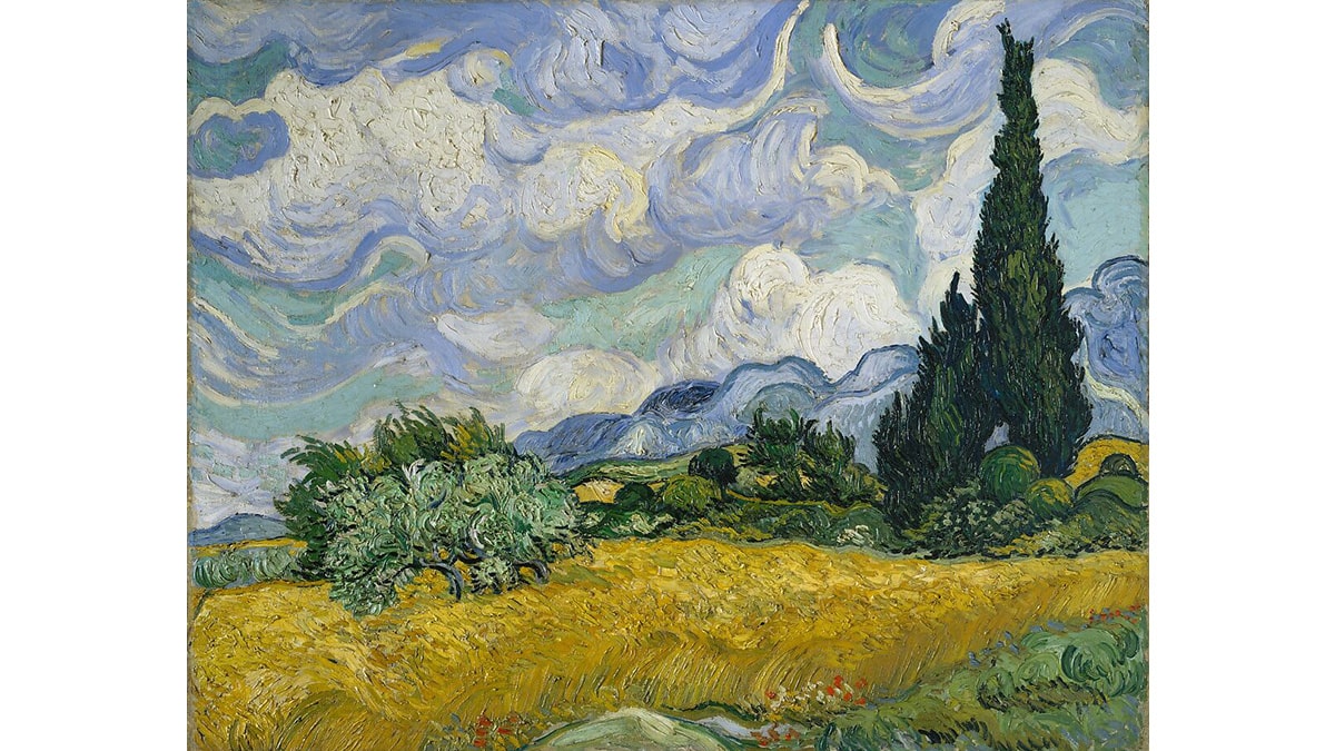 Wheat Field with cypresses is a painting by Vincent van Gogh.  