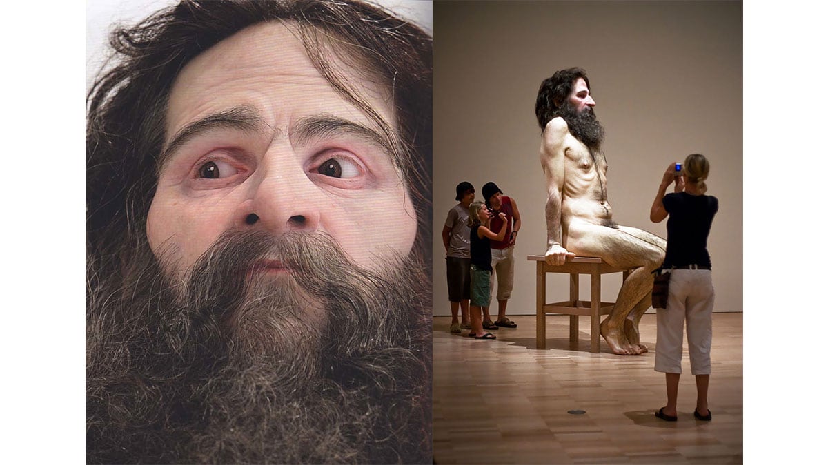 Wild Man by Ron Mueck (2005) which is one of the famous hyperrealism art