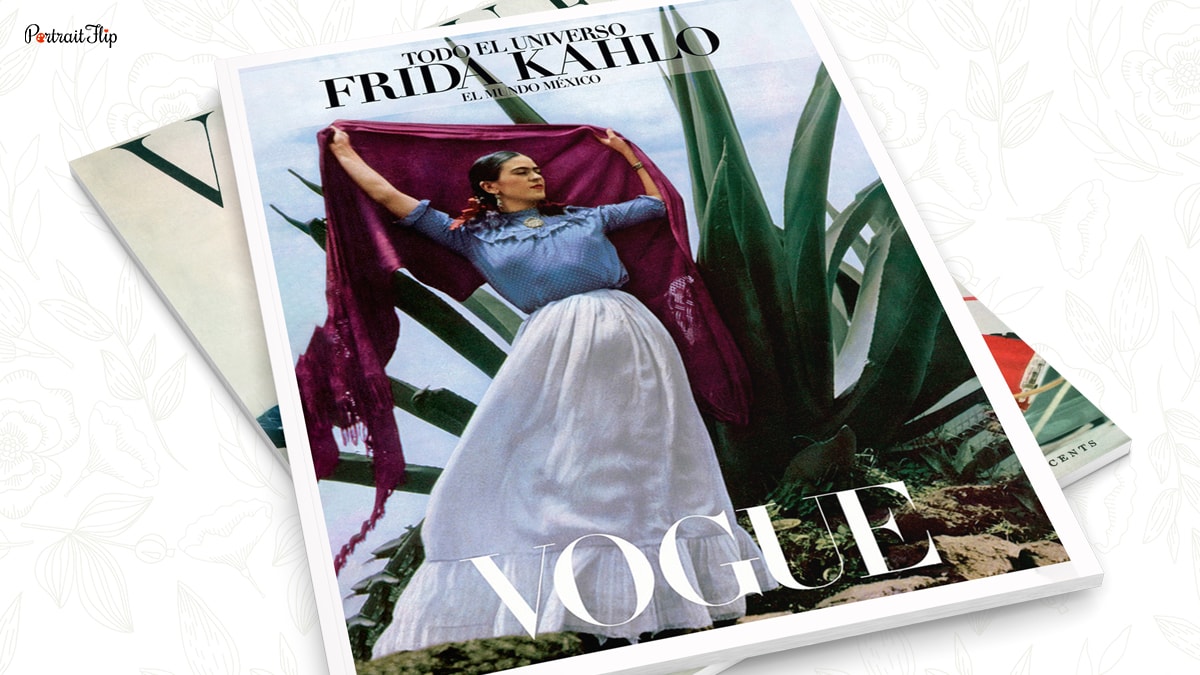 Frida Kahlo being featured in Vogue