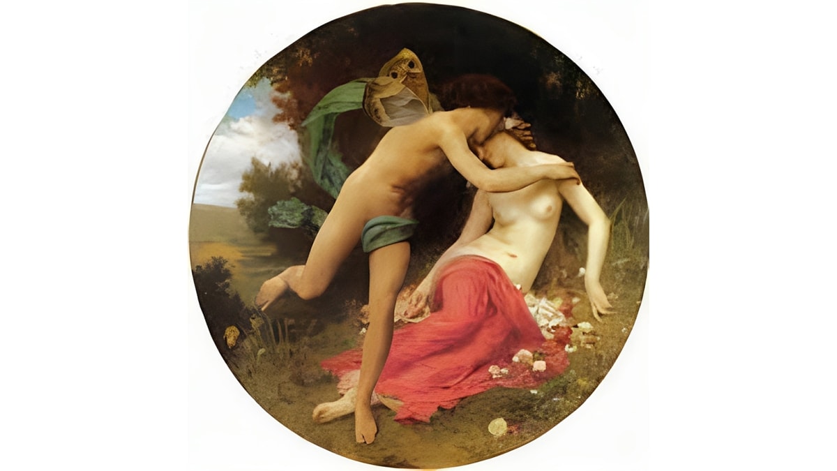 Painting of Flora and Zephyr by William Bouguereau 