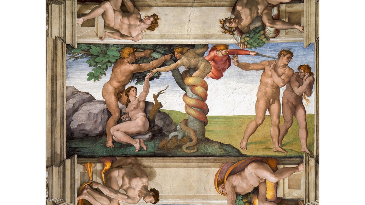 Adam and Eve by Michelangelo