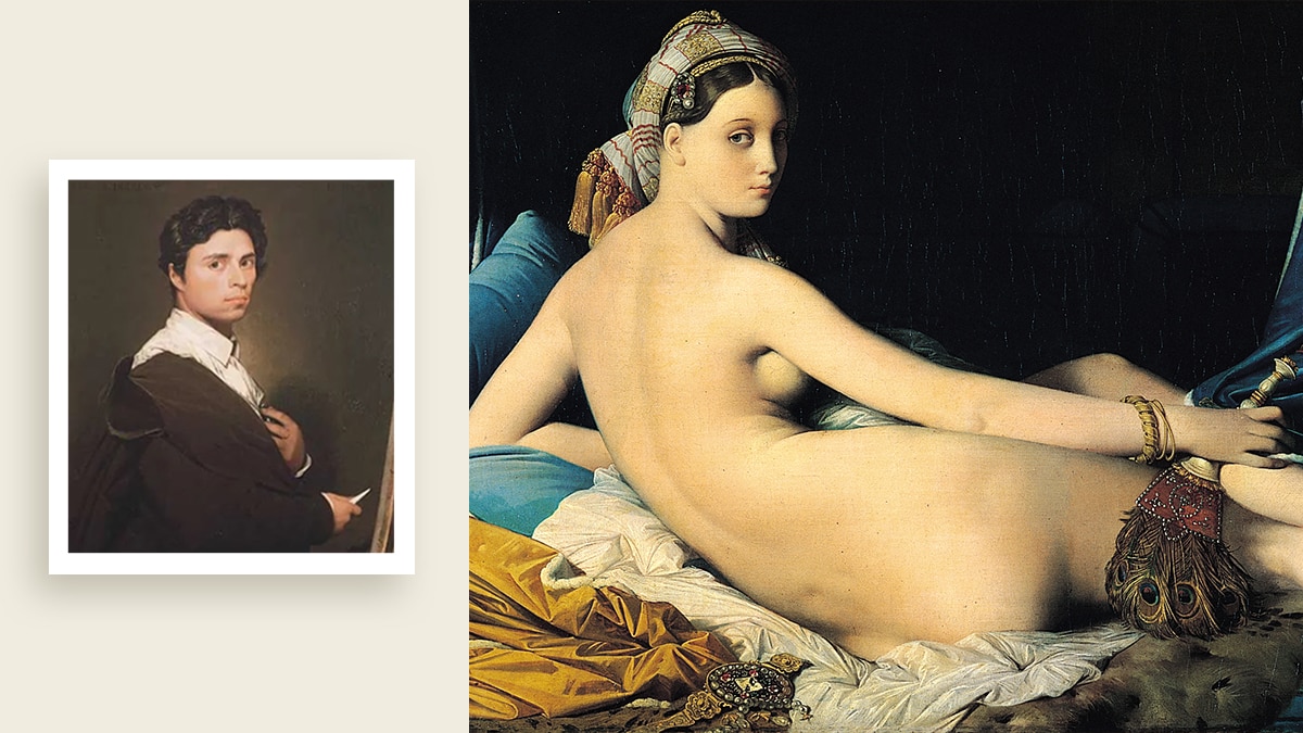 La Grande Odalisque by Jean Auguste Dominique Ingres is one of the famous neoclassical art