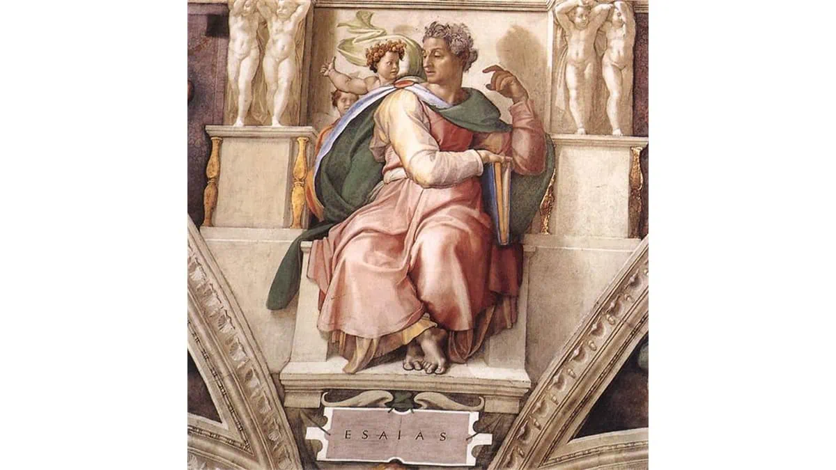 The prophet Isaiah by Michelangelo 