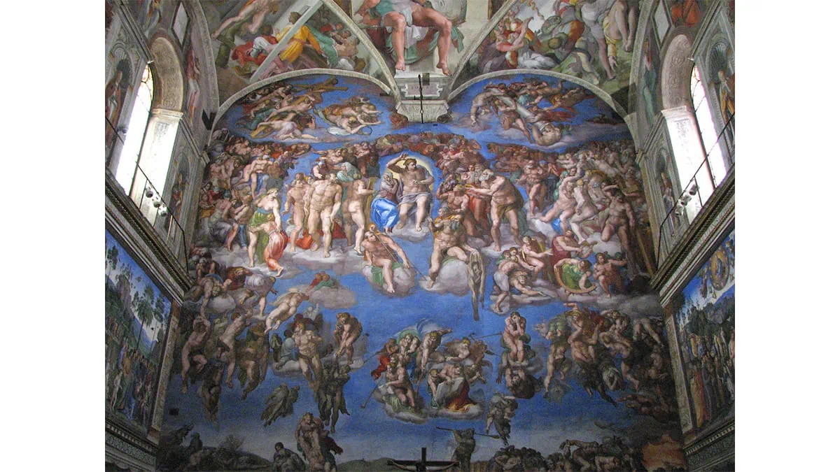 The Last Judgement painting from the Sistine Chapel
