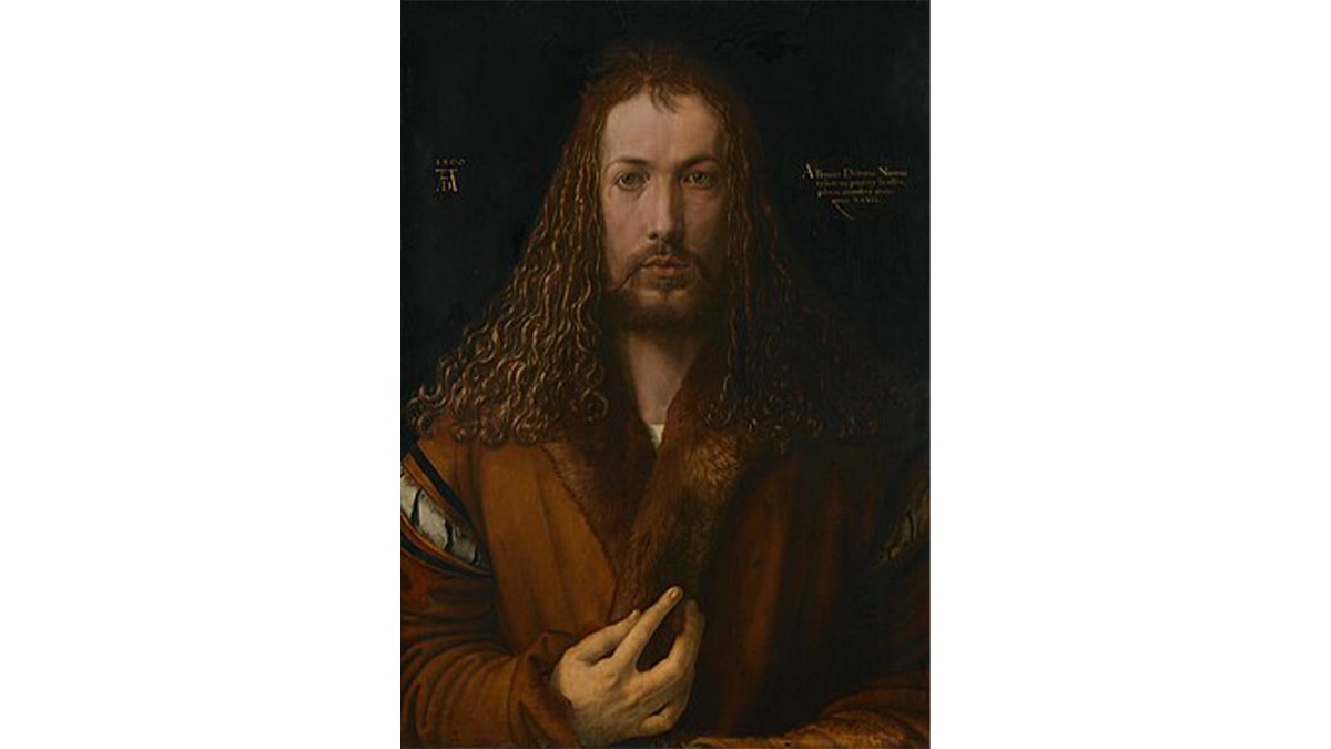 Famous self portrait Self-Portrait (1500) by Albrecht Durer