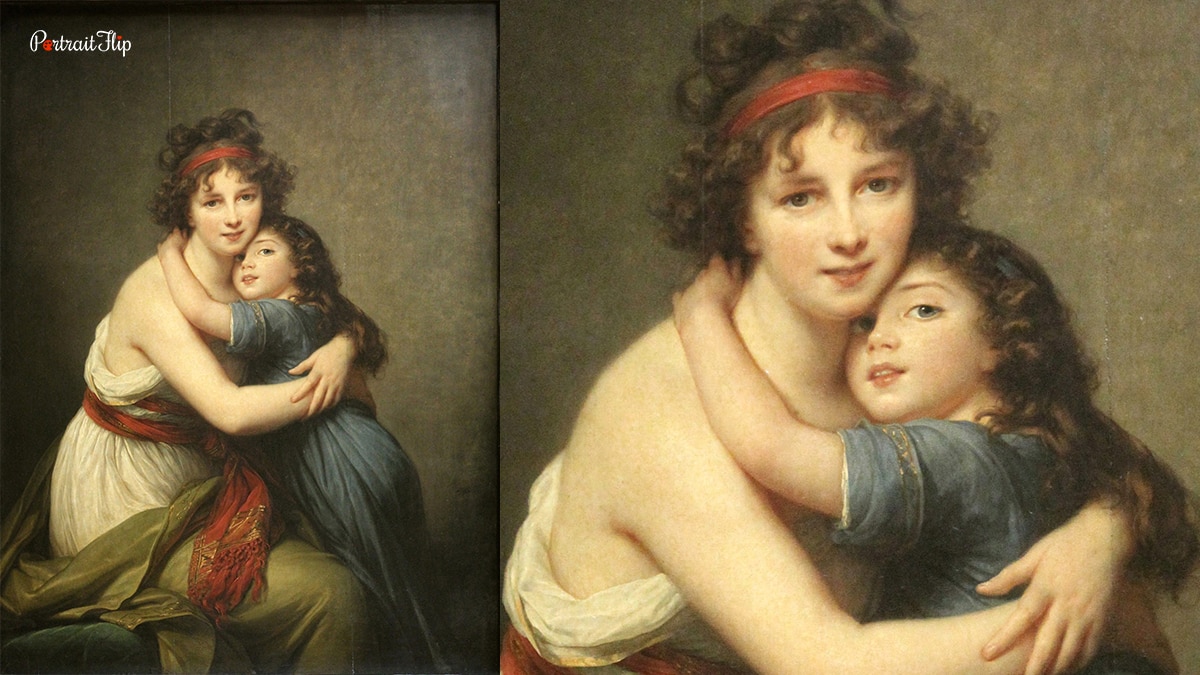 Elisabeth Louise Vigee Le Brun's Self portrait with her daughter.
